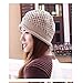 Produktbild GUOBI Home Strickgarn Crimp Cap Baumwollkappe Baotou Turban Mütze Set Kopfmütze Ohrmütze Große Yards, Braun