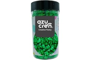 Azucren, Decoracion de Reposteria de Navidad, Sprinkles para Decoracion de Galletas, Confeti de Azucar Ideal para Tartas, Galletas con Motivo Navdieño, 90 G (Hoja Acebo)