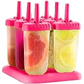 Shuban Great Enjoy Summer Food Grade Plastic Popsicle Mold - BPA-Free, Homemade Ice Pop Maker, Reusable, Easy Release Candy &