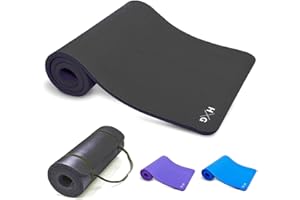 JOWY ESTERILLA YOGA + PILATES + FITNESS Antideslizante | Tapete Grueso, Plegable y Cómodo | Ejercicio en Casa o Gimnasio + Material Premium + Correa | Duradera | Fácil de Limpiar y Guardar