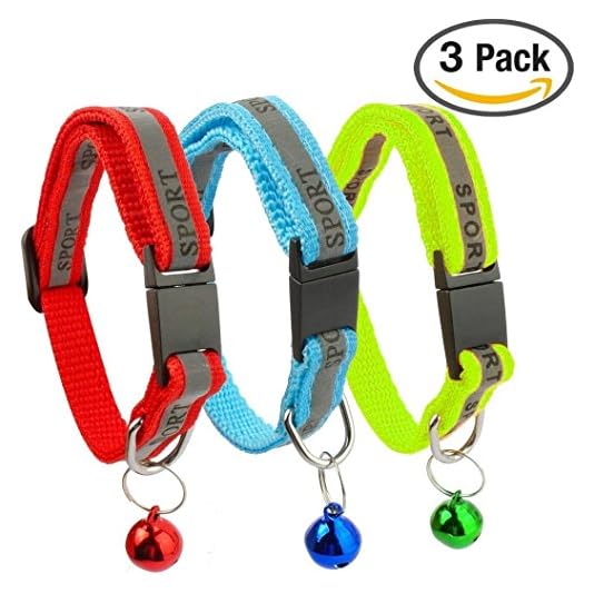Kittygo Lot de 3 colliers de haute qualité pour animaux de