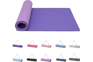 Good Nite Mata do jogi gimnastyka pilates mata do ćwiczeń dla kobiet antypoślizgowa gruba 6 mm z paskiem do noszenia Tpe 183 x 61 x 0,6 cm