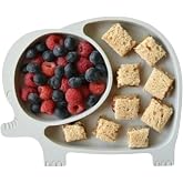 BUFFER&reg; Bebek ve &Ccedil;ocuk i&ccedil;in Sevimli Fil Model Desenli Yemek Bebek Mama Kabı B&ouml;lmeli Tabak