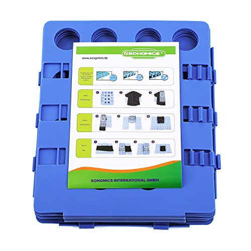 Songmics 3. Generation einstellbar Wäsche Faltbrett Falthilfe A4 Flip & Fold Kunststoff 57 x 68 cm blau LCF003 - 7