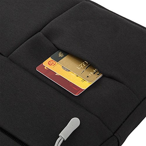 MOSISO Laptop Hülse, Multifunktionssegeltuch Gewebe Kasten Beutel Abdeckung für 12.9 iPad Pro / 13-13.3 Zoll MacBook Air / MacBook Pro / Laptop, Schwarz - 6