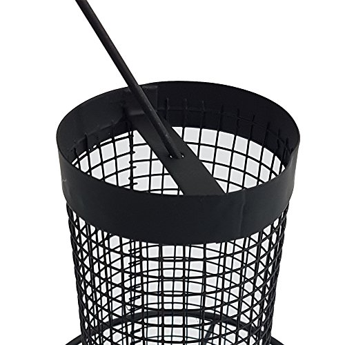 Vogelfutter-Station 31 cm Vogelhaus zum Hängen Futterspender aus schwarzem Metallgitter Vogelfutter-Spender perfekt für Nüsse und Sonnenblumenkerne - 5