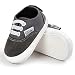 Saingace 1 Pair Baby Girls Boys Canvas Lace-up Shoe Anti-slip Soft Sole Sneaker Toddler First Walking Shoes (Age 0~6 Month, Grey)