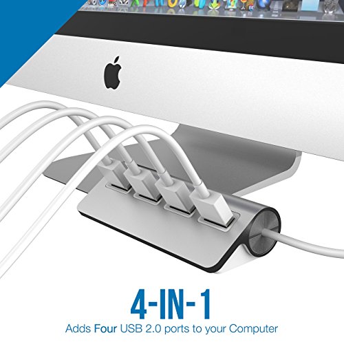 Sabrent USB HUB Premium 4-Port USB Hub Aluminium (24cm Kabel) für iMac, MacBook, MacBook Pro, MacBook Air, Mac Mini oder einem beliebigen PC (HB-UMAC) - 5