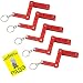 Produktbild jameitop®Set 5 X Mini Zollstock ROT Meterstab 50cm als Schlüsselanhänger + Handwerker Pass