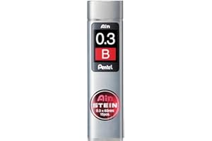 Pentel C273-B Lot de 12 Etuis de 15 mines 0,3mm B pour porte-mines
