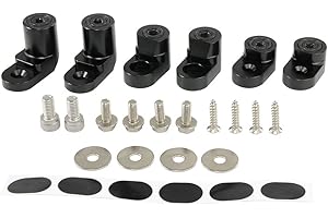 PQY Rear Wing Spoiler Riser Extender Kit Bolt-on Type Compatible with 14-on Ford Fiesta ST Black