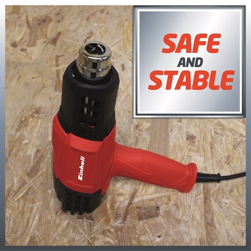 Einhell Heißluftpistole TE-HA 2000 E (2000 W, 3 Stufen, max. 550°C, Display mit Einstellrad, 4 Düsen, Koffer) - 6