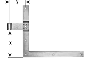 Pollmann Baubeschläge 1204060 Winkelband Rolle Ø 16 mm, 400 x 600 mm, hell verzinkt, 1 Paar