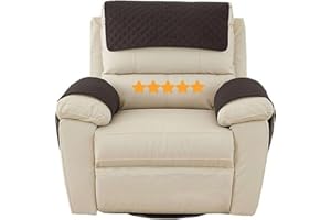ILIEMAO Funda para reposacabezas para muebles，Antideslizante Cubierta del Brazo sofá, silla reclinable Brazo protector，cabeza funda protectora de sofá，Fundas de sillón Cubiertas de protección Moderno ( Color