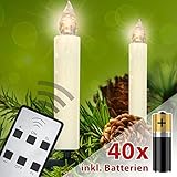 40 LED Kerzen inklusive AAA Batterien - Ø15 mm / 9 cm