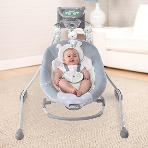 Ingenuity 10088 InLighten Cradling Swing and Rocker – Twinkle Teddy Bear - 5