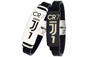 Lorh's store Cristiano Ronaldo Lot de 2 bracelets réglables en silicone pour footballeur Cristiano Ronaldo
