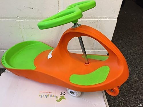 SWING SWIVEL RIDE BUTTERFLY SWIVEL SCOOTER CHILDRENS TOY KIDS WIGGLE GYRO TWIST (Green)