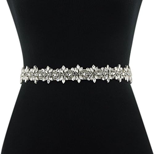 TOPQUEEN Wedding Belt Bridal Sash Wedding Sashes Bridal Belts for Wedding (Ivory)