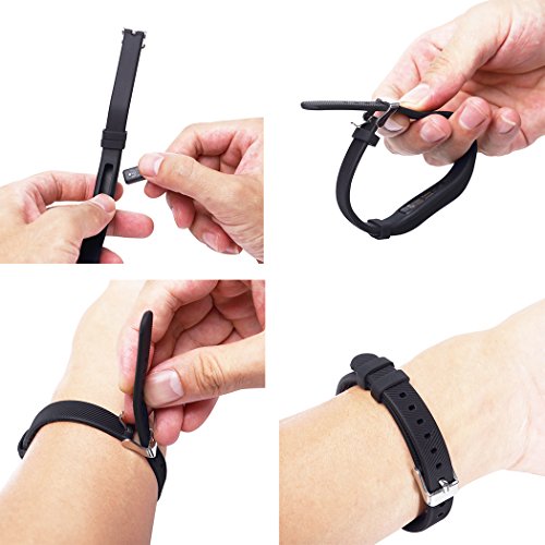 DigiHero Ersatz-Armband für Fitbit Flex 2, mit sicherer Uhrenschließe und Schnalle, ohne Tracker - 4
