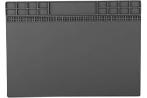 wosume Magnetic Heat resistant Phone Computer Maintenance Platform Heat Insulation Pad Mat, Anti Static Mat Solder Pad, Electronics Mat Soldering Pad Silicone Mat Soldering Mat for Phone(gray)