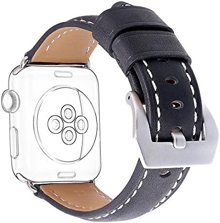 For Apple Watch Strap 42mm, DaGeLon Classic Smart Watch Replacement Wrist Band Fashion Vintage Leather Watchband for Apple iWatch Series 3 / Series 2 / Series 1 Sport / Editoin Version - Black