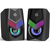 HP DHE-6000 2.0 RGB Gaming Multimedya Speaker Hoparl&ouml;r, Siyah
