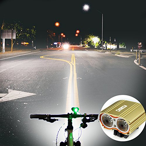 Yukong Fahrrad-Scheinwerfer Fahrrad Scheinwerfer, 2400 Lumen 2x XM-L U2 LED 4 Modi Vorderseite wasserdichte Fahrrad-Lampen-Fahrrad-Licht-Kopf-LED-Beleuchtung Scheinwerfer - 3