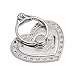 Produktbild HENGSONG Herz Aufkleber Metallring Ständer Halter Halterung Finger Grip Standplatz für Telefon Handy Auto Home Use (Silber)