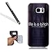 Produktbild Galaxy S7 Schutzhülle,Galaxy S7 Handyhülle,Leeook Ultra Dünn Schlank Kratzfest Tpu Bumper Hülle Cool Kreative Lustig Spruch Muster Weiche Silikon Slim Flexibel Tasche Etui Cover für Samsung Galaxy S7 + 1 x Schwarz Eingabestift-Spruch