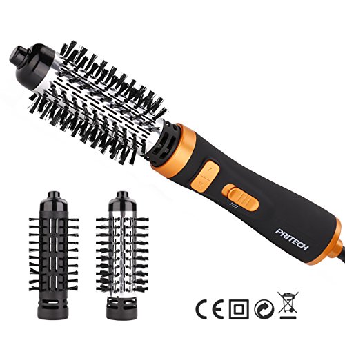 Preisvergleich Produktbild Pritech 2-in-1 Rotierbarer Warmluft Haar Styler, Electronischer Lockenwickler
