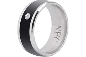 MAVIS LAVEN Smart NFC Multifunctional Ring, Universal Wear Finger Digital Ring Magic Wearable Device Universal for Mobile Phone(size7)