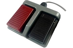 MD FS-65 Dubbel fotpedal röd och svart för spel- och bilduppgifter USB-programmerbar tillfällig kontroll robust design (MDFS