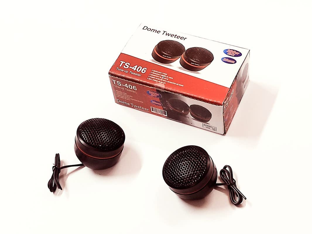 ESPtronics Dome Tweeter High-Power 300 Watt, 20mm Dome Tweeter for Car, Home Theater, Amplifier Impedance: 4 OHMS Frequency Range 6K-18KHz Sensitivity 90db/1M/1W Power Handling with Network