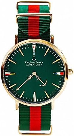 Kiel James Patrick Wristwatch Watch Men Women Male Ladies Female Unisex, Uhrenarmband-Farbe:Grün Nato-Strap