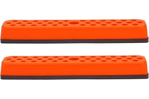 Ausla Magnetisk Sockelhållare 2 ST PP Borrhållare med Magnetisk Bas Mjuk Beläggning 42 ST 1 4 Bitslots och 1 Adapter för Verktygslåda Workbench Mekanik