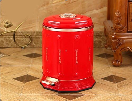 QPSSP A bronze garbage can; a pedal garbage can; a garbage can with a cover,61,c