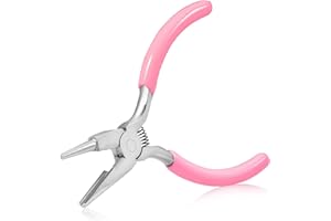SPEEDWOX 5 pouces Concave et rond nez pince avec Cutter pinces concaves rondes à boucle de fil à pliage de fil Mini pinces de précision pour la fabrication de bijoux DIY projets