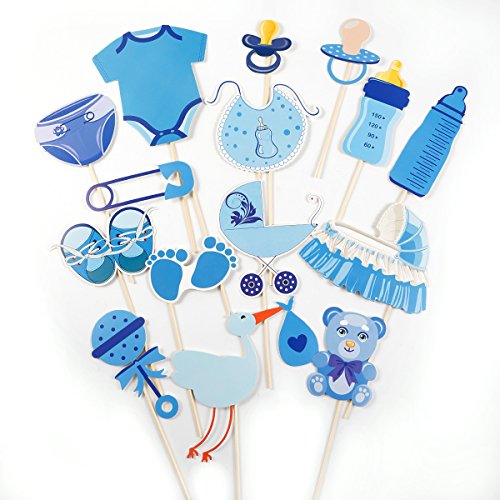 31tlg. Boy Foto Verkleidung Photo Booth Props Maske Baby Taufen Party Geburtstag Fotorequisiten Fotoautomaten Baby shower Partymitbring - 7