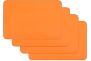 Venilia placemat set for dining room UNI ORANGE set of 4 wipeable polypropylene, food safe 4 pcs. 45 x 30 cm, 4 pieces, 59040