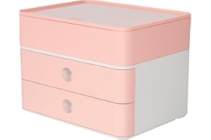 Han 1100-86 Smartbox Plus Allison - Cajonera con 2 cajones y caja para utensilios, color rosa