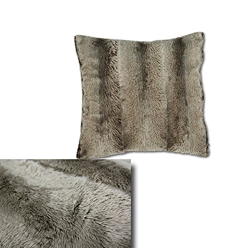 JEMIDI Kissenbezug Tiere Wildfell TREND HERBST WINTER 2014/2015 / Fell Bezüge Kissen Hülle Sofa Deko Hüllen Hirsch Wald (Wildfell Schwarz/Grau, 40cm x 40cm) - 4