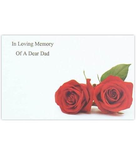 Single Red Rose Funeral Floral Message Cards (Large - View #9