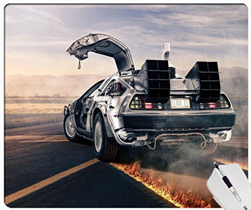 Delorean Time Machine Personalisierte Individuelle Rechteck rutschfeste Gummi Mauspad Gaming Mauspad