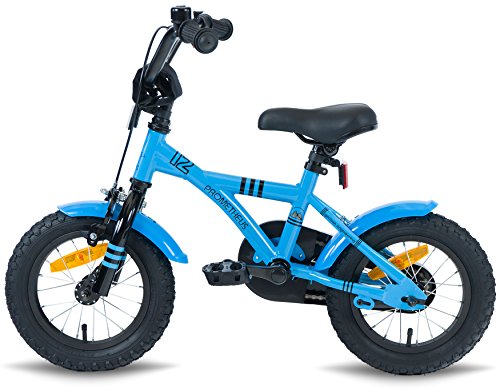 PROMETHEUS Kinderfahrrad 12 Zoll Jungen in Blau & Schwarz mit Stützrädern | Seitenzugbremse und Rücktrittbremse | ab 3 Jahren | 12″ BMX Edition 2017 - 6