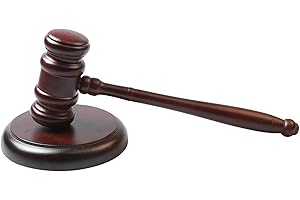 QOTSTEOS Gavel and Sound Block Set, Handgefertigter Holz-Richterhammer, Judge Gavel Block Set, Anwälte, für Auktionshof, Verkaufstreffen, Anwälte/Studenten Geschenke (2 Stück/Set)
