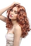 Farbcode: P130 WIG ME UP - SAR065-P130 Perücke Damen Karneval Fasching wellig Locken Volumen Mittelscheitel Kupferrot Rot ca. 50 cm