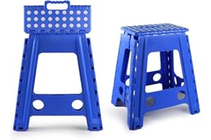 CENTURIUSCUROISTY Super Strong Folding Step Stool Large - 17 Inch Height Anti Slip Top Holds up to 150 Kg