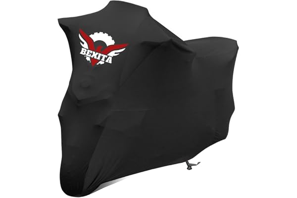 BEXITA Housse Moto Intérieur Housse de Protection pour Moto Tissu Élastique Respirant Anti-poussière Housse pour Moto Scooter,XXL : Longueur (200 à 221 cm)