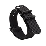 Gemony NATO Armband 5-Edelstahl-Ringe Premium-Ballistic Nylon Zulu Diver-Uhrenarmband 20mm/22mm, WB-013E